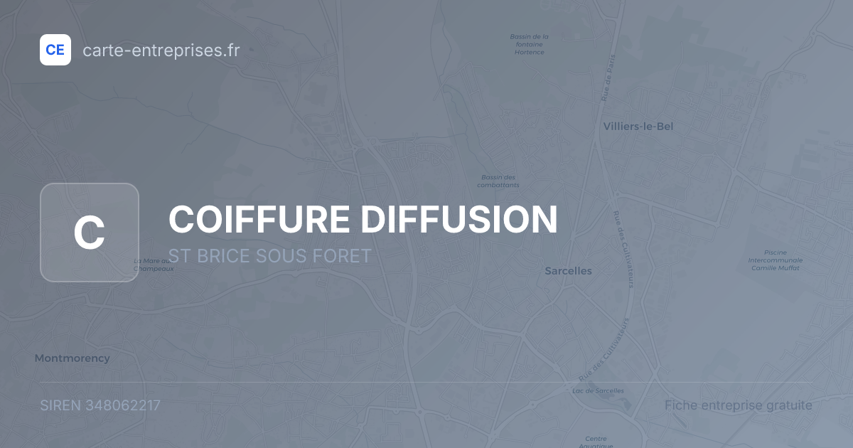 COIFFURE DIFFUSION — 348062217 — fiche entreprise