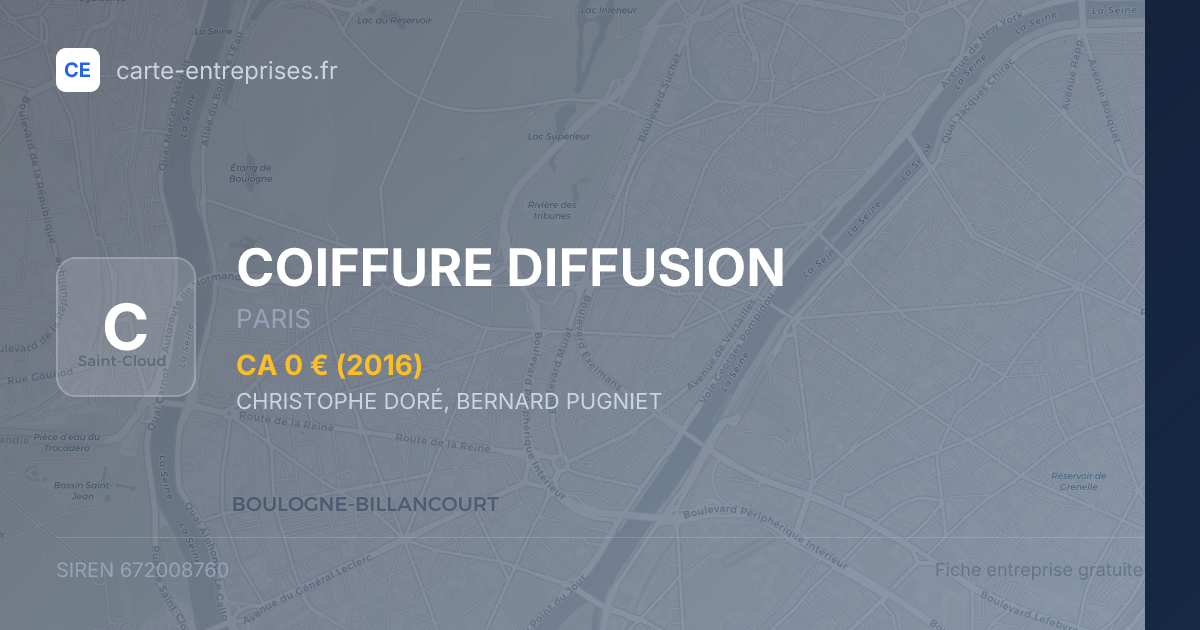 COIFFURE DIFFUSION — 672008760 — fiche entreprise