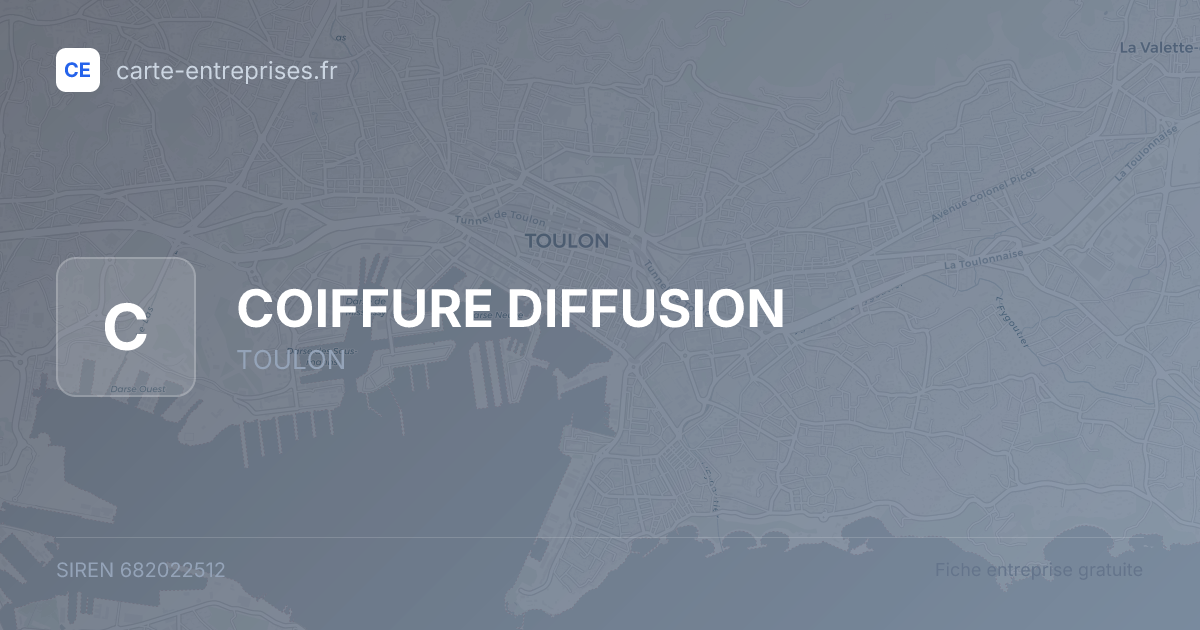 COIFFURE DIFFUSION — 682022512 — fiche entreprise