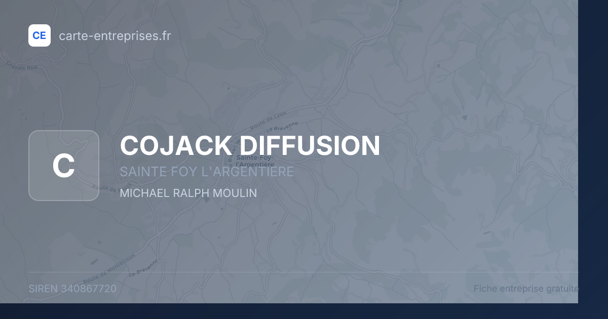 COJACK DIFFUSION — 340867720 — fiche entreprise