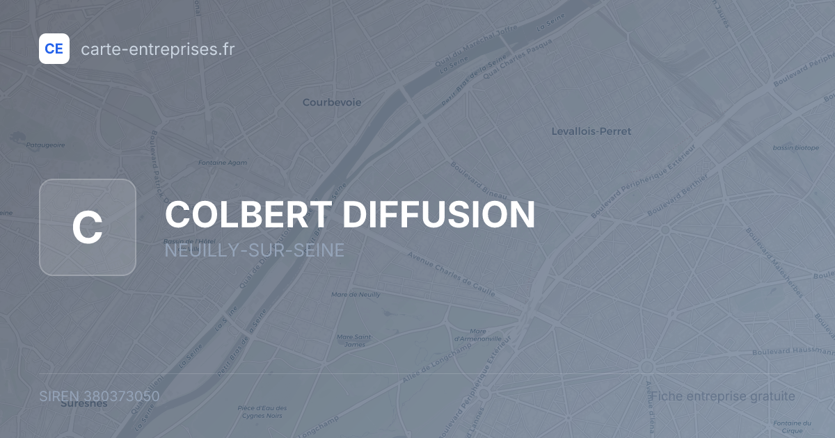 COLBERT  DIFFUSION — 380373050 — fiche entreprise