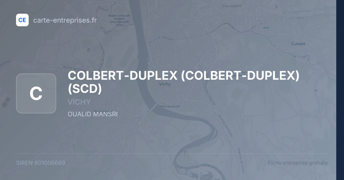 COLBERT-DUPLEX (COLBERT-DUPLEX) (SCD) — 801006669 — fiche entreprise