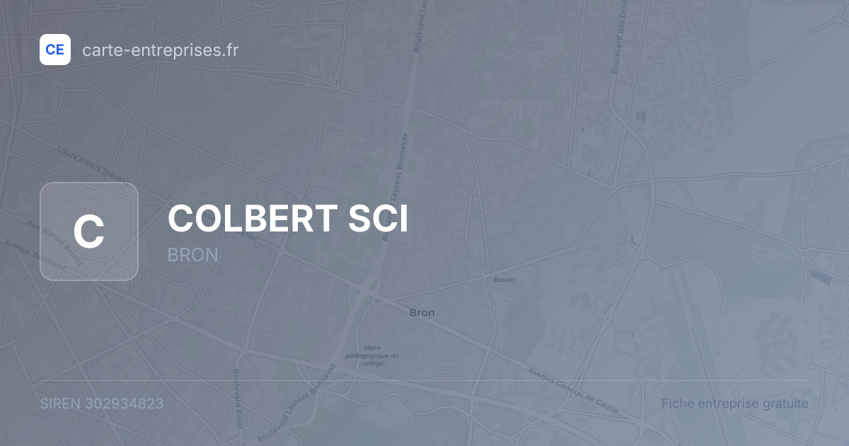 COLBERT SCI — 302934823 — fiche entreprise