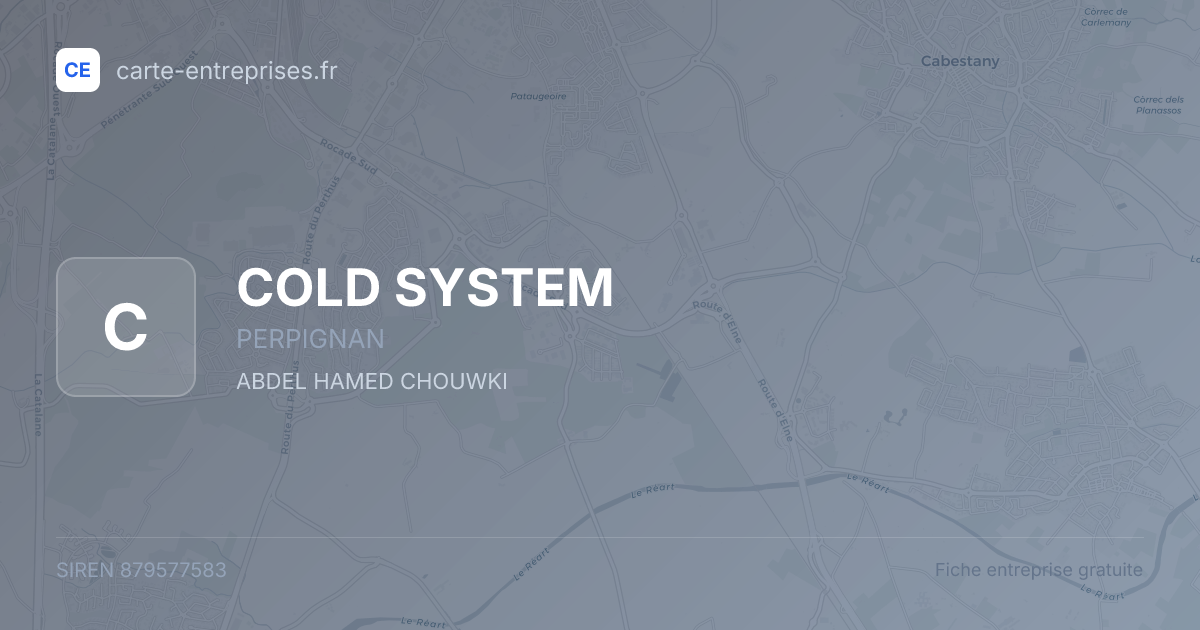 COLD SYSTEM — 879577583 — fiche entreprise