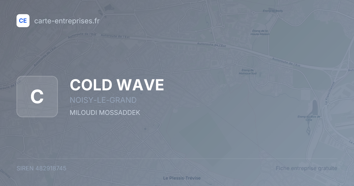 COLD WAVE — 482918745 — fiche entreprise