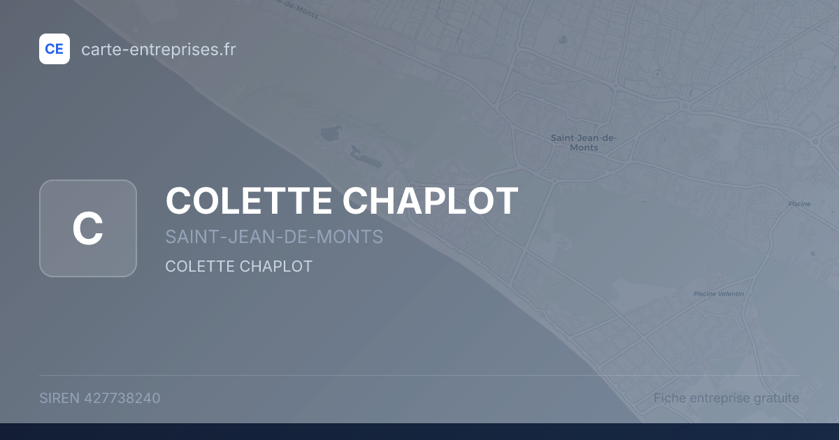 COLETTE CHAPLOT — 427738240 — fiche entreprise
