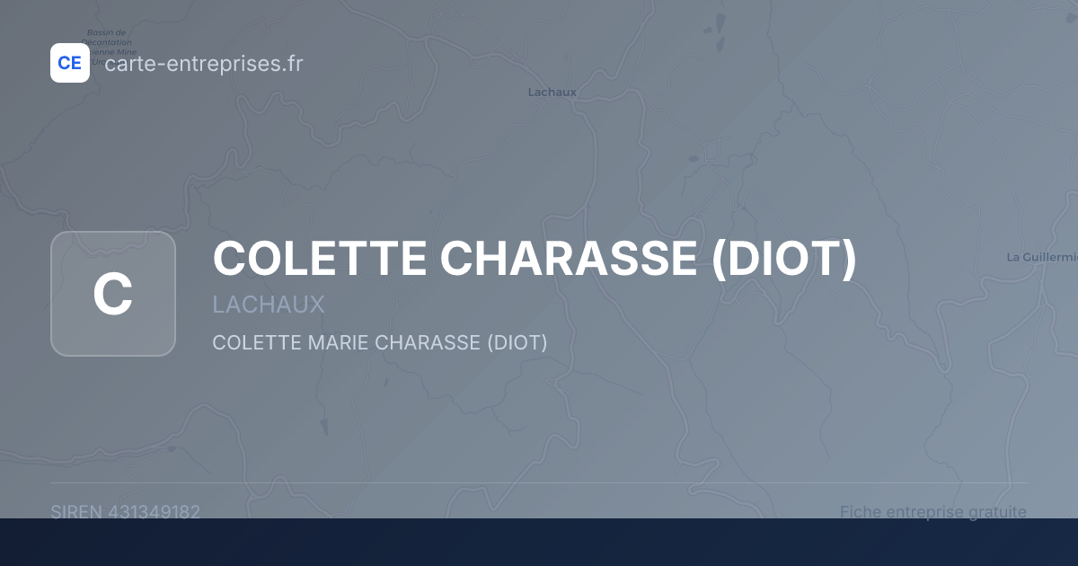 COLETTE CHARASSE (DIOT) — 431349182 — fiche entreprise