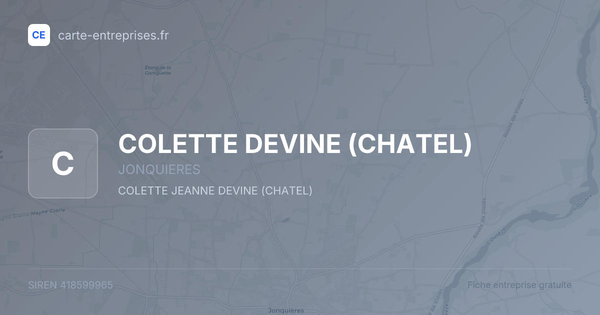 COLETTE DEVINE (CHATEL) — 418599965 — fiche entreprise