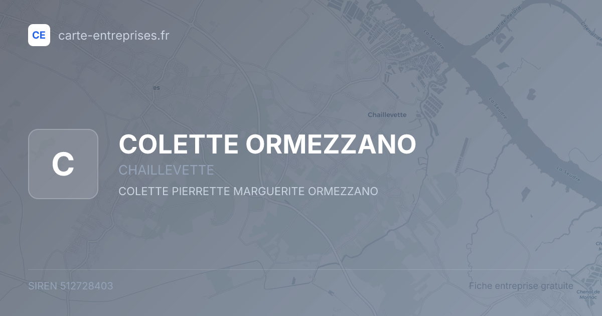COLETTE ORMEZZANO — 512728403 — fiche entreprise