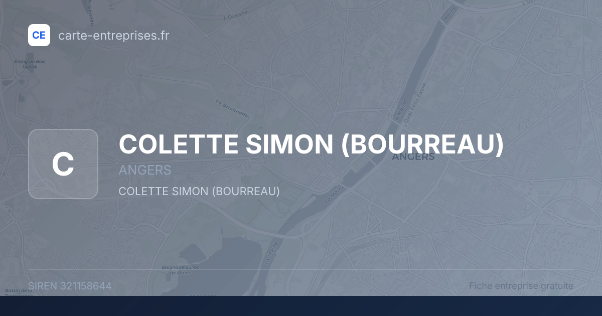 COLETTE SIMON (BOURREAU) — 321158644 — fiche entreprise