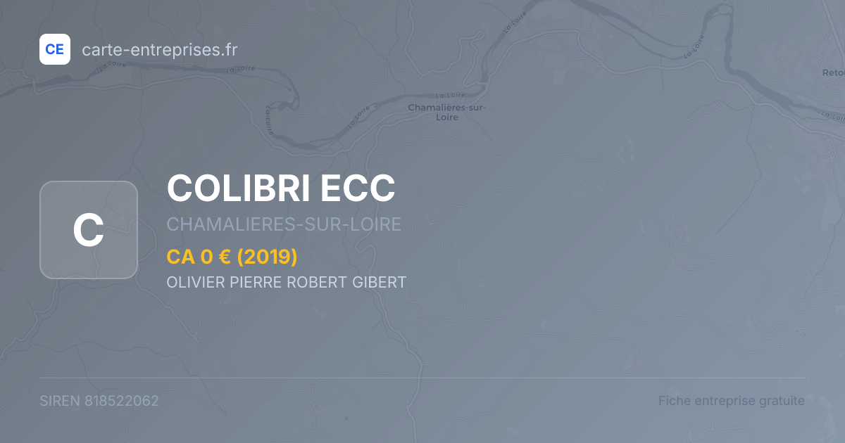 COLIBRI ECC — 818522062 — fiche entreprise