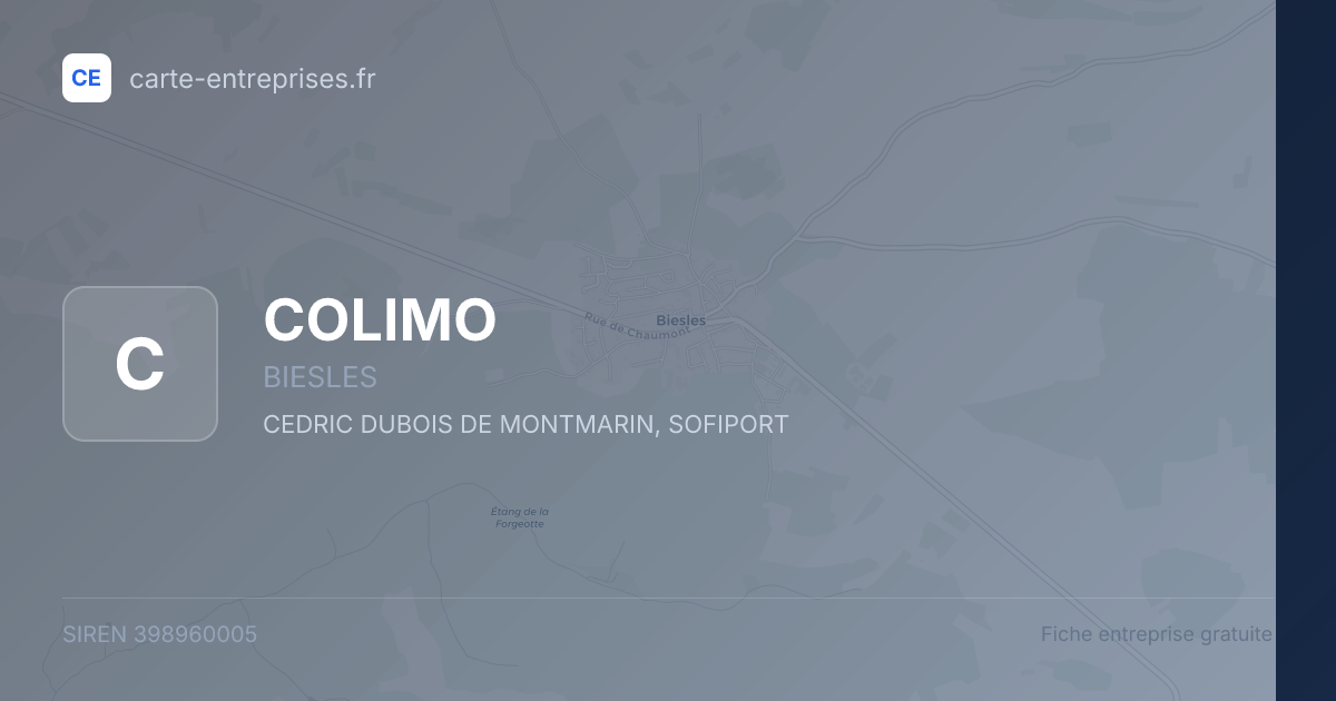 COLIMO — 398960005 — fiche entreprise