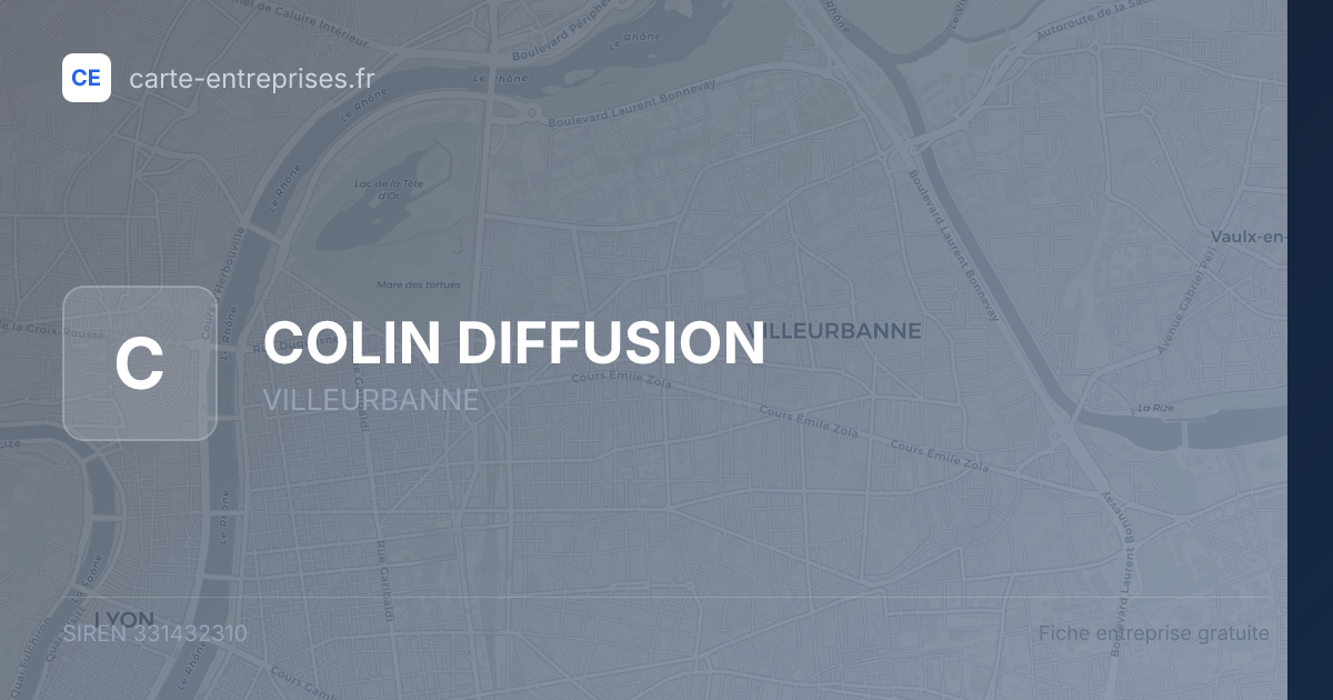 COLIN DIFFUSION — 331432310 — fiche entreprise