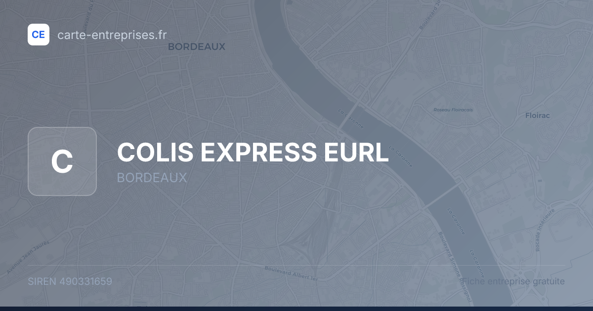 COLIS EXPRESS EURL — 490331659 — fiche entreprise