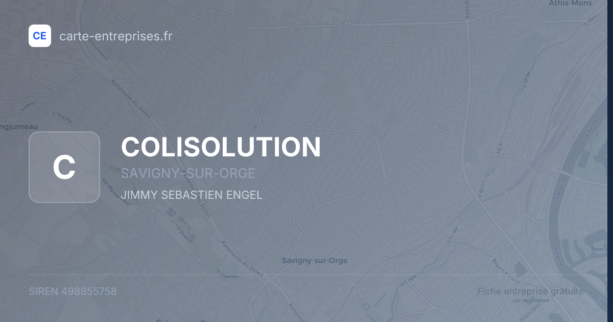 COLISOLUTION — 498855758 — fiche entreprise