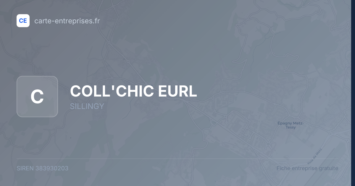 COLL'CHIC EURL — 383930203 — fiche entreprise