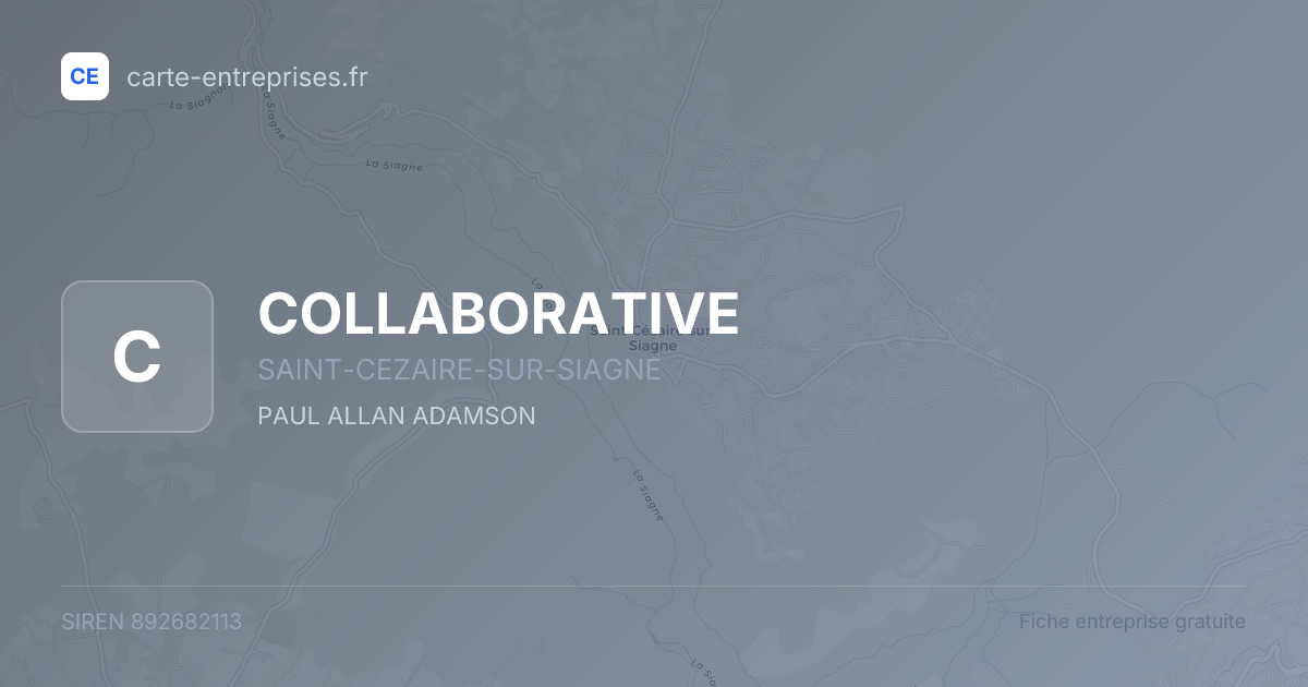 COLLABORATIVE — 892682113 — fiche entreprise