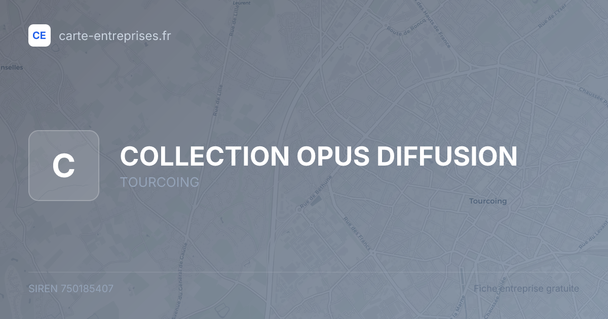 COLLECTION OPUS DIFFUSION — 750185407 — fiche entreprise