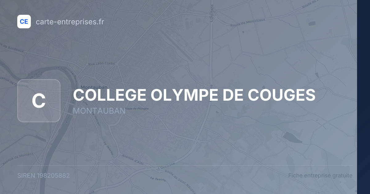 COLLEGE OLYMPE DE COUGES — 198205882 — fiche entreprise