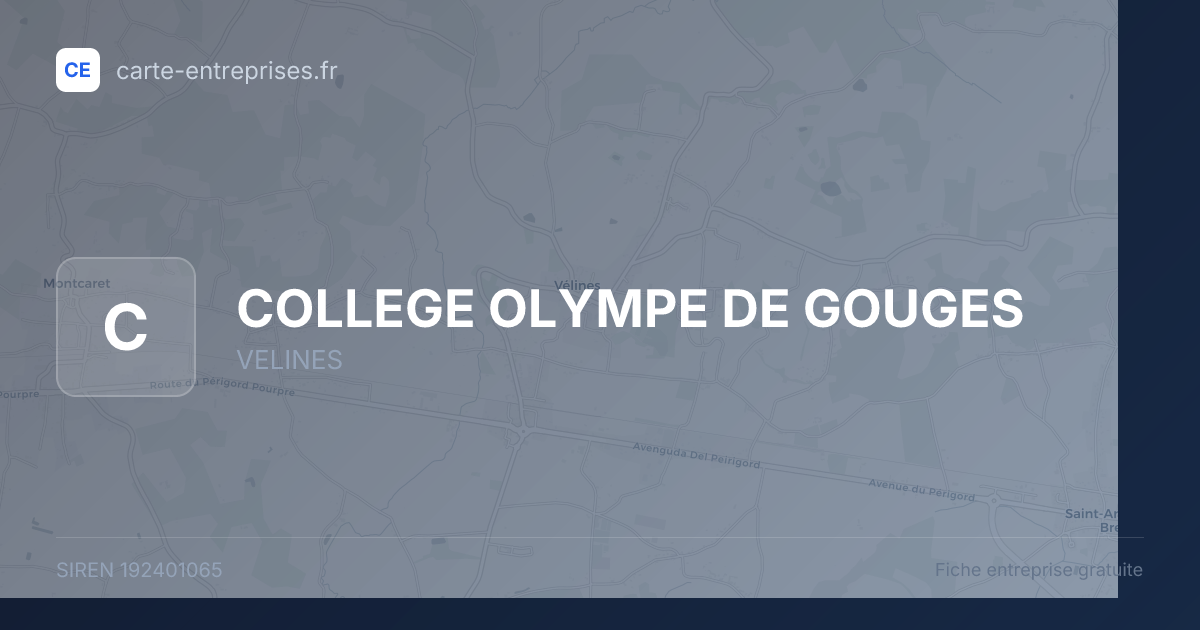 COLLEGE OLYMPE DE GOUGES — 192401065 — fiche entreprise