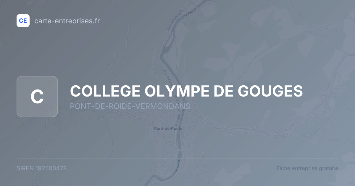 COLLEGE OLYMPE DE GOUGES — 192500478 — fiche entreprise