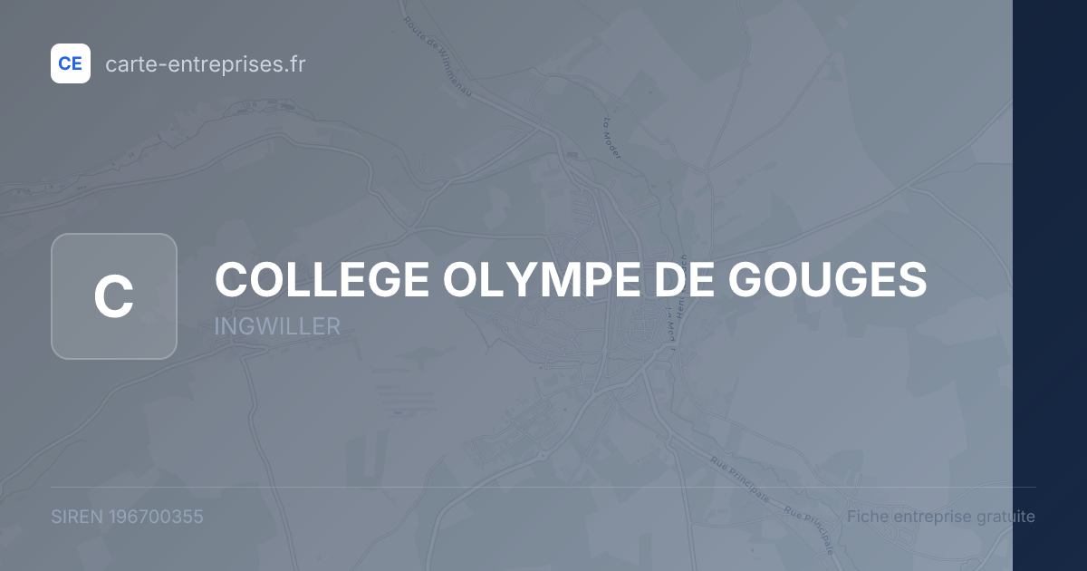 COLLEGE OLYMPE DE GOUGES — 196700355 — fiche entreprise