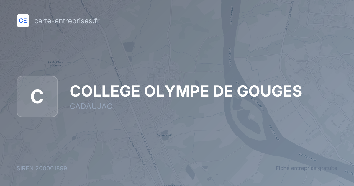 COLLEGE OLYMPE DE GOUGES — 200001899 — fiche entreprise