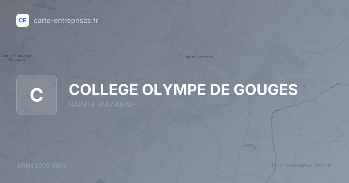 COLLEGE OLYMPE DE GOUGES — 200013860 — fiche entreprise