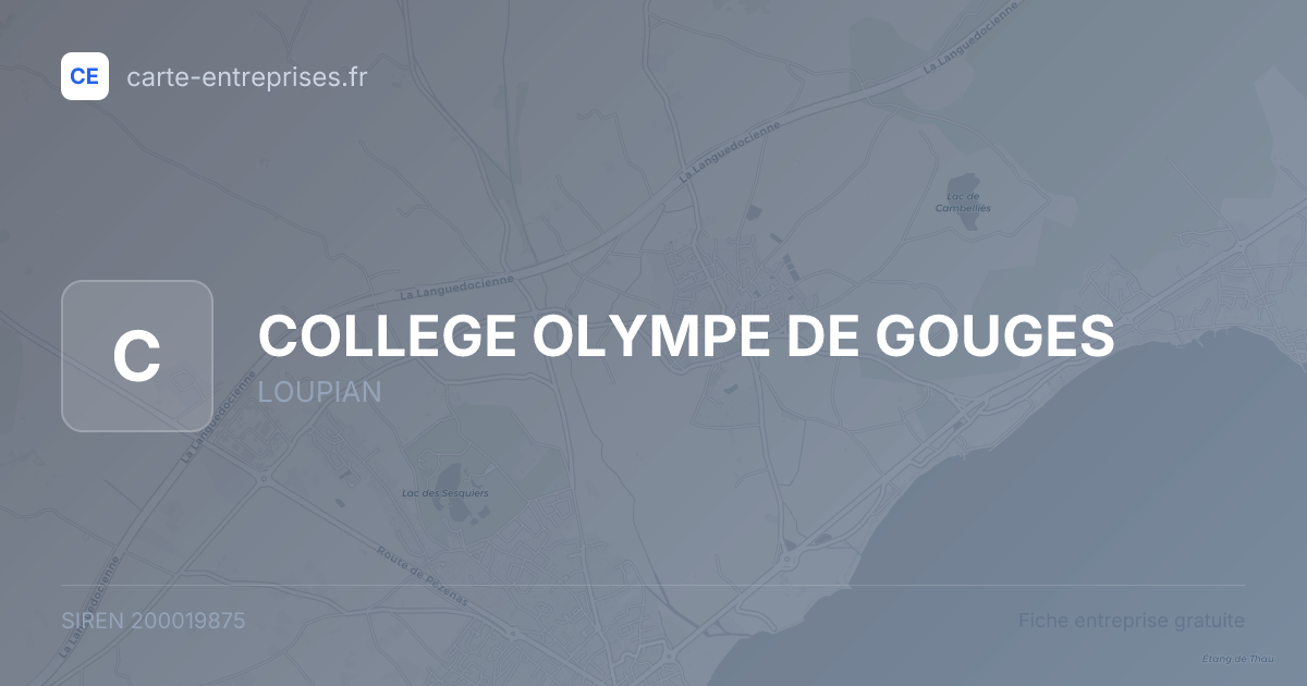 COLLEGE OLYMPE DE GOUGES — 200019875 — fiche entreprise
