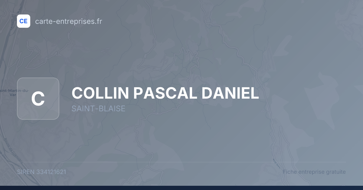 COLLIN PASCAL DANIEL — 334121621 — fiche entreprise