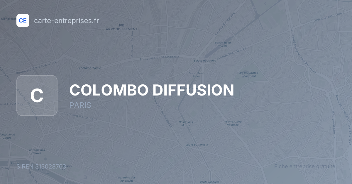 COLOMBO DIFFUSION — 313028763 — fiche entreprise