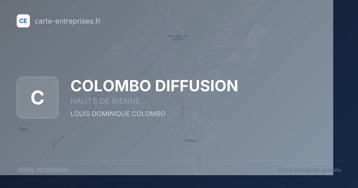 COLOMBO DIFFUSION — 352689889 — fiche entreprise