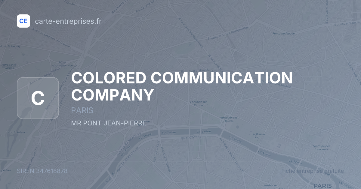 COLORED COMMUNICATION COMPANY — 347618878 — fiche entreprise