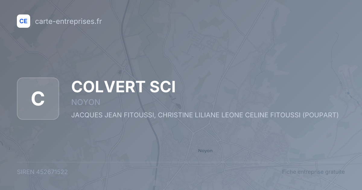 COLVERT SCI — 452671522 — fiche entreprise
