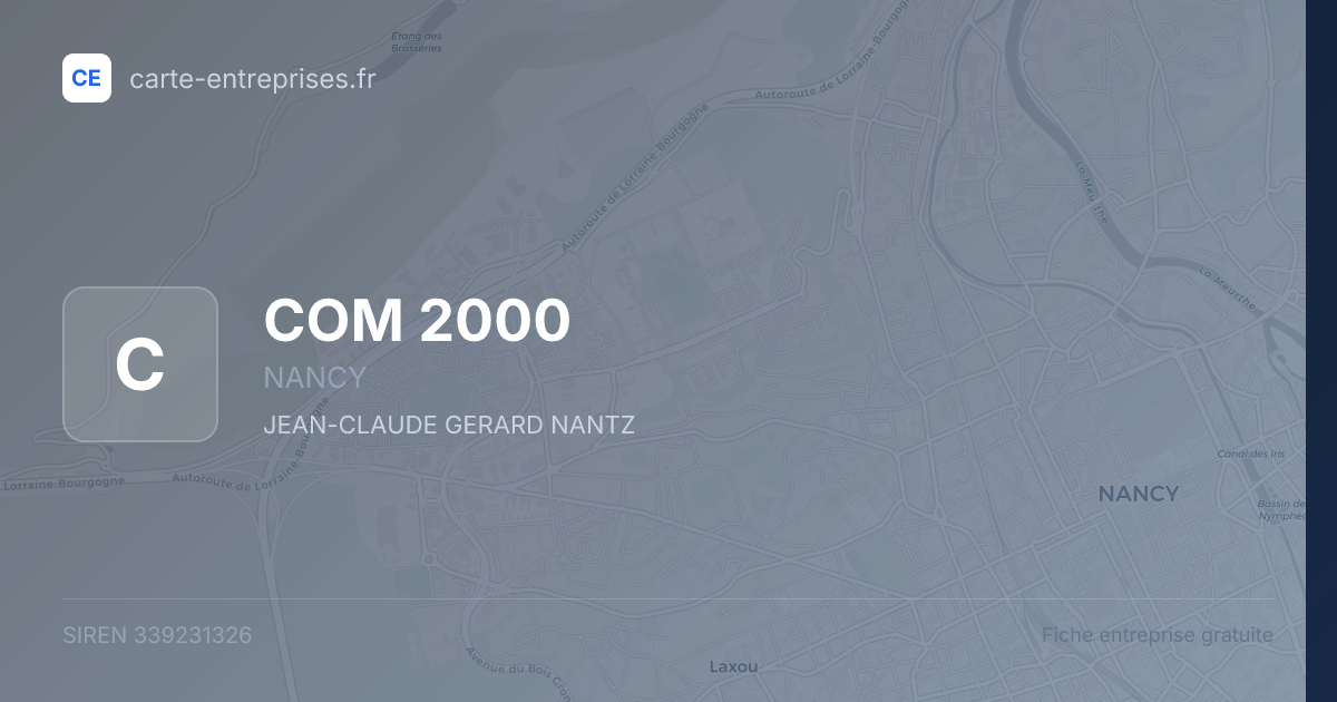 COM 2000 — 339231326 — fiche entreprise