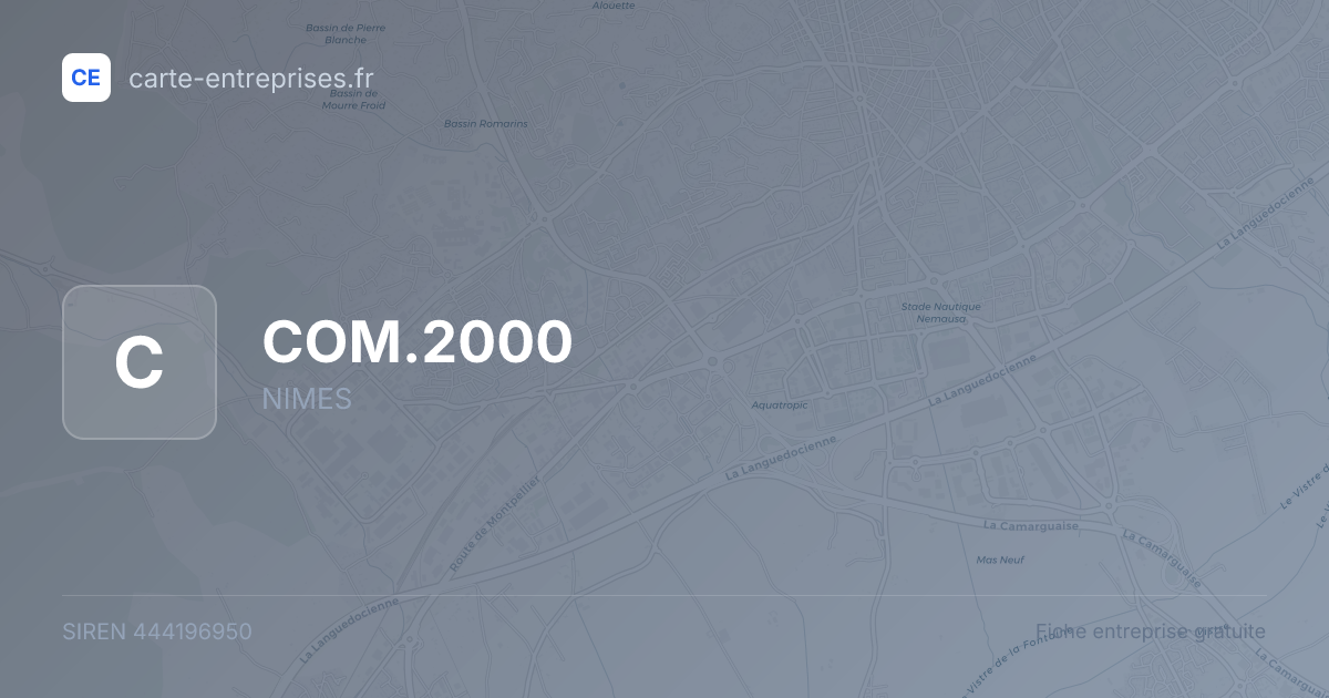 COM.2000 — 444196950 — fiche entreprise