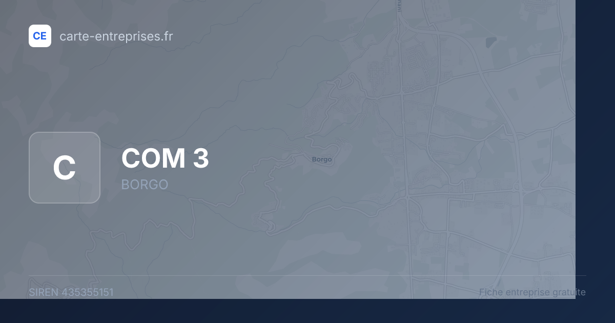 COM 3 — 435355151 — fiche entreprise