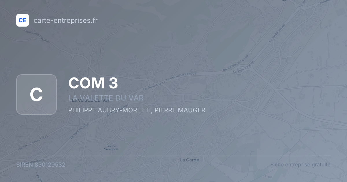COM 3 — 830129532 — fiche entreprise