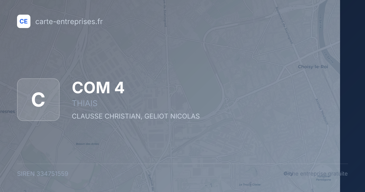 COM 4 — 334751559 — fiche entreprise