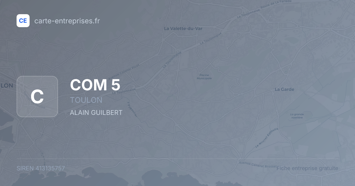 COM 5 — 413135757 — fiche entreprise
