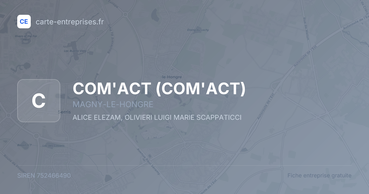 COM'ACT — 752466490 — fiche entreprise