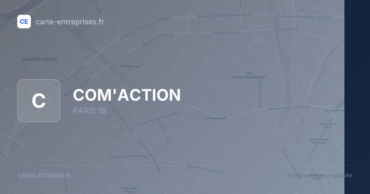 COM'ACTION — 413998808 — fiche entreprise