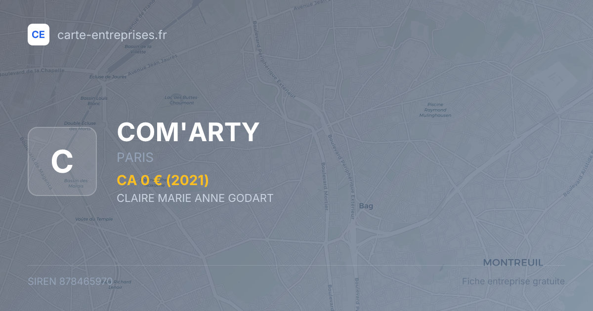 COM'ARTY — 878465970 — fiche entreprise