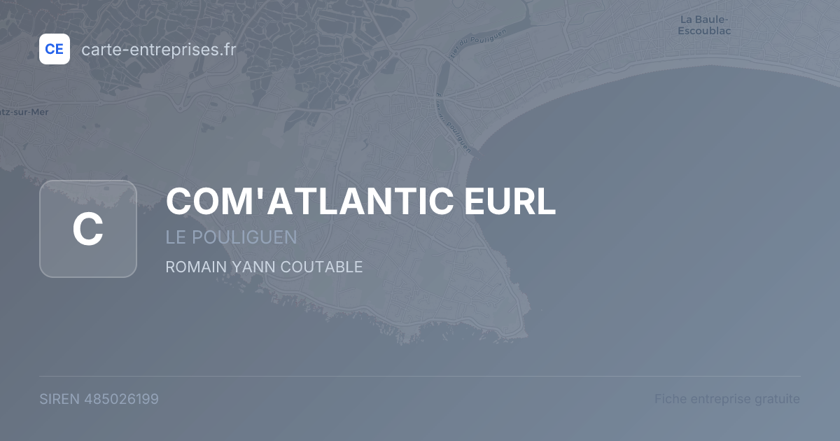COM'ATLANTIC EURL — 485026199 — fiche entreprise
