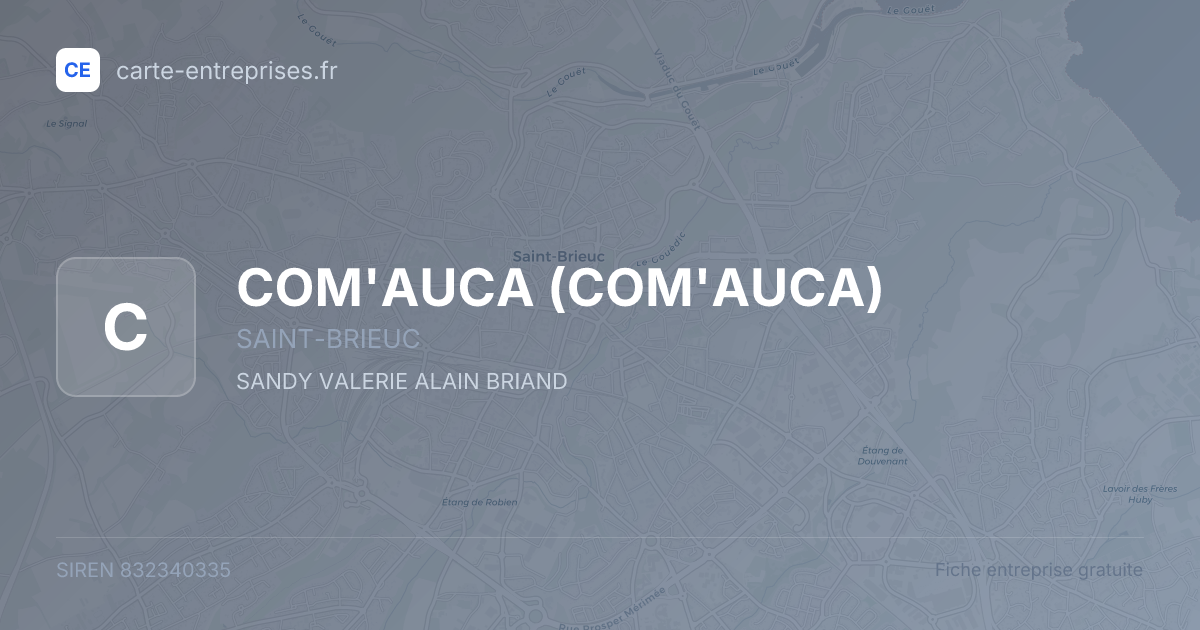 COM'AUCA — 832340335 — fiche entreprise