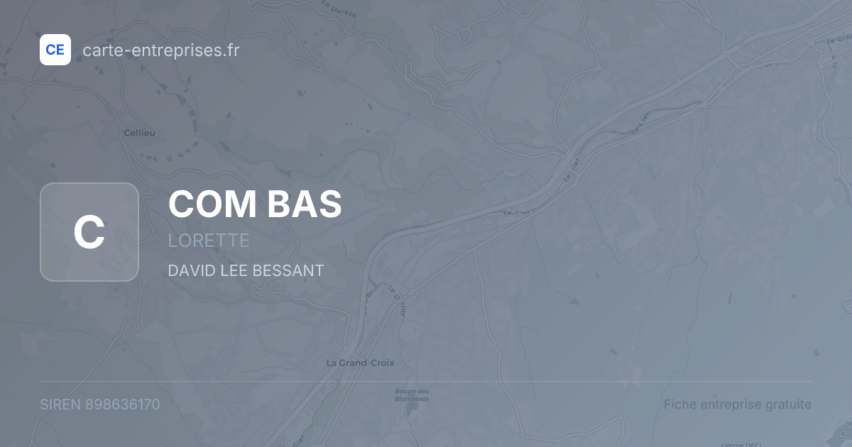 COM BAS — 898636170 — fiche entreprise
