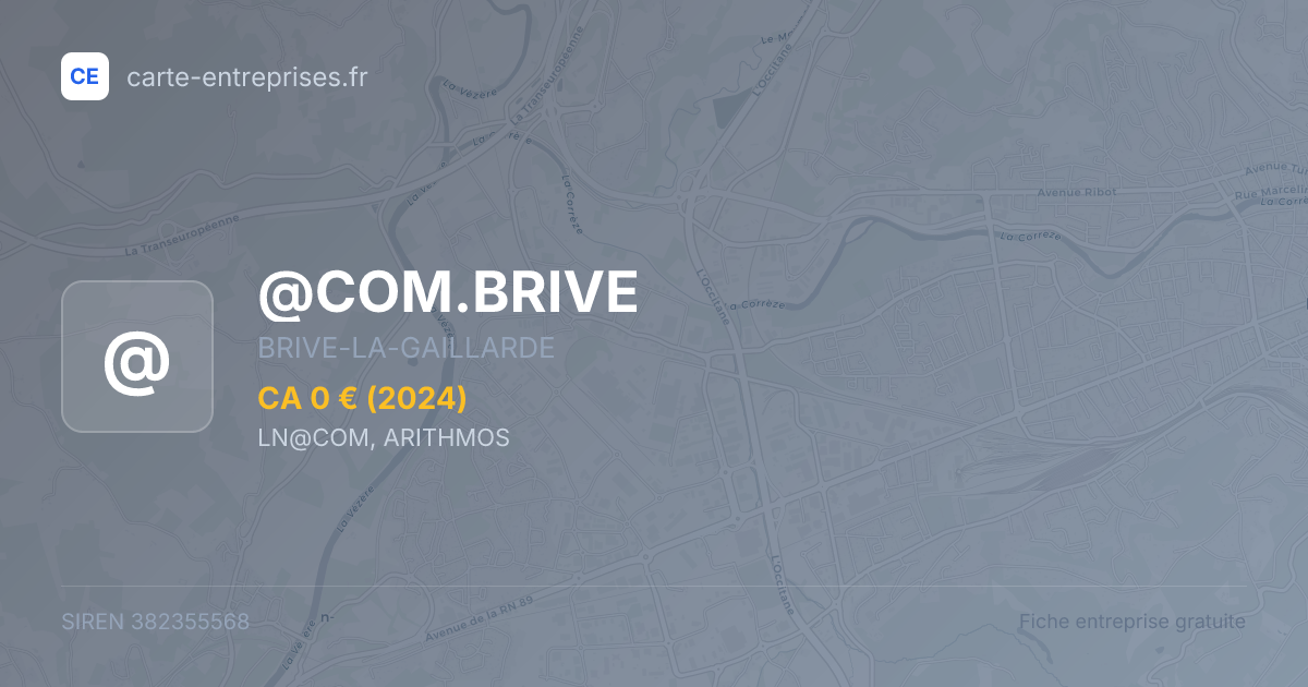 @COM.BRIVE — 382355568 — fiche entreprise