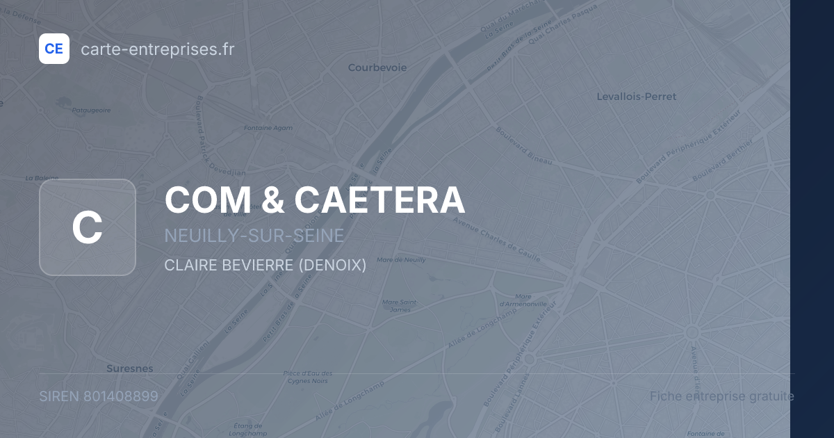 COM & CAETERA — 801408899 — fiche entreprise