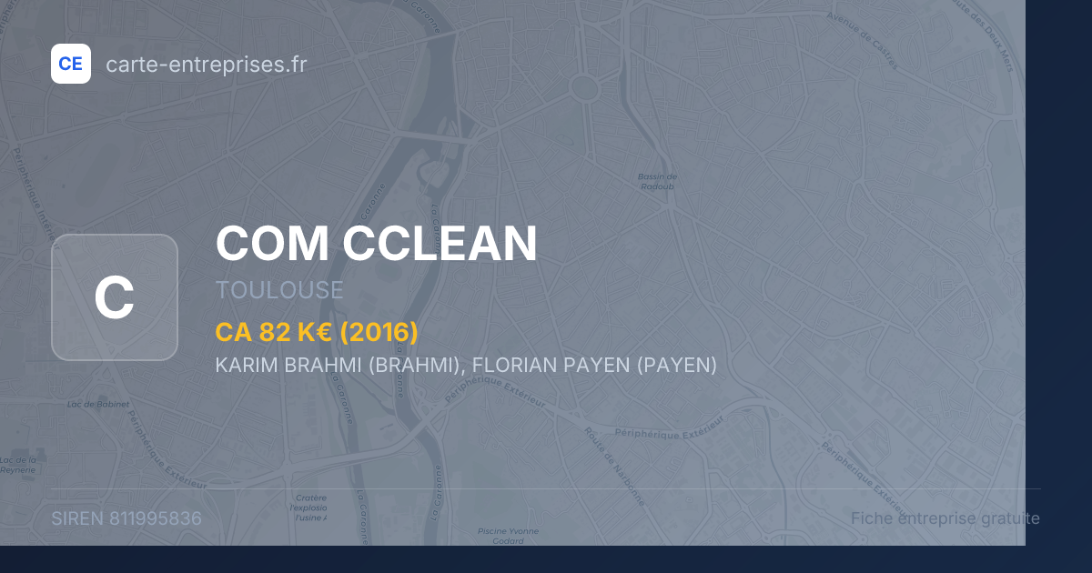 COM CCLEAN — 811995836 — fiche entreprise