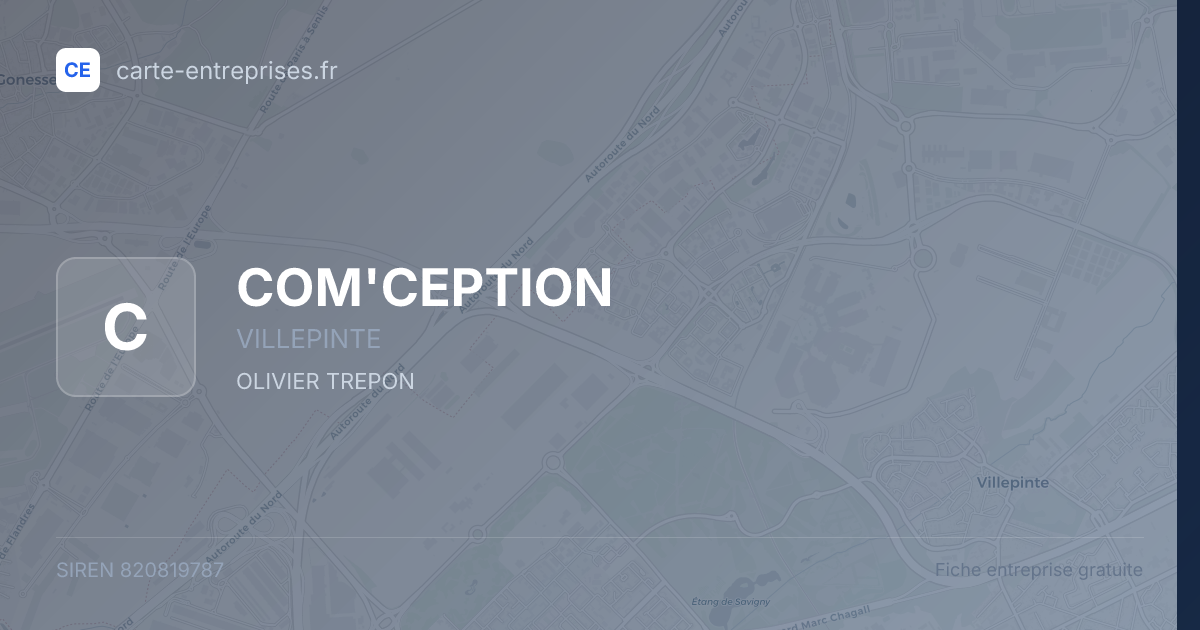 COM'CEPTION — 820819787 — fiche entreprise